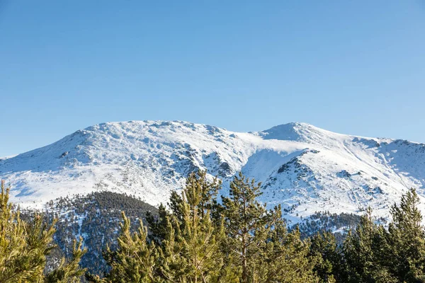 Snöiga Berg Hamnen Cotos Guadarrama Madrid — Stockfoto