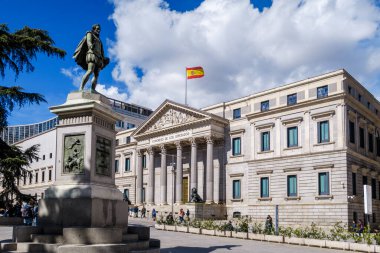 Madrid Milletvekilleri Meclisi Sarayı. İspanya.