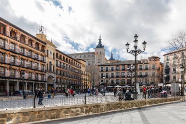 İspanya 'daki Toledo sokaklarının ayrıntıları turist bakış açılarından biri.