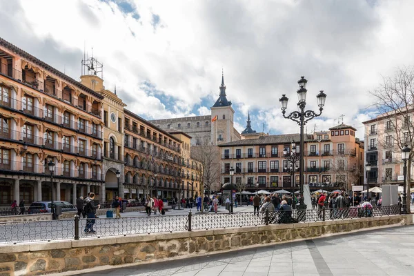 Про Вулиці Толедо Іспанії Одного Численних Туристичних Точок Зору — стокове фото