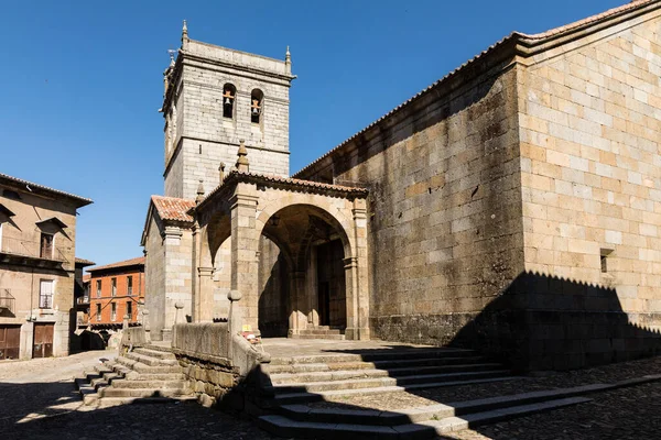 Stone Cross Typische Architectuur Belangrijkste Plein Van Alberca Spain — Stockfoto