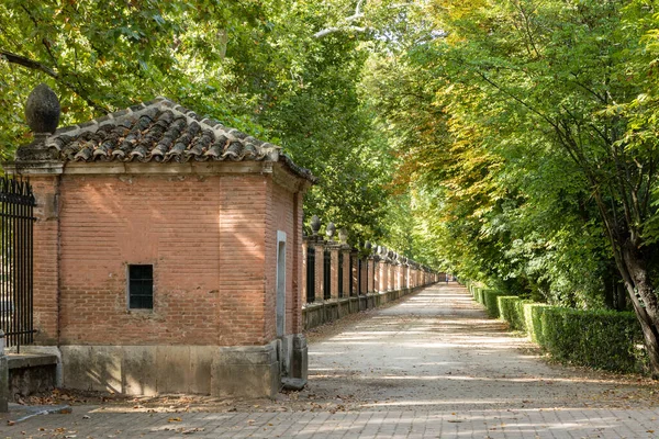 Jesień Ogrodach Książęcych Aranjuez Madryt Hiszpania — Zdjęcie stockowe