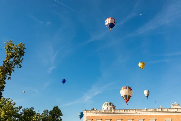 Het Luft Ballong Visas Trädgårdarna Palacio Aranjuez Madrid — Stockfoto