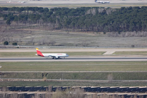 Madrid Španělsko Března 2023 Letadla Přistávající Letišti Adolfo Suarez Madrid — Stock fotografie
