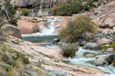 Water torrent of the Manzanares river in the Pedriza area of Madrid