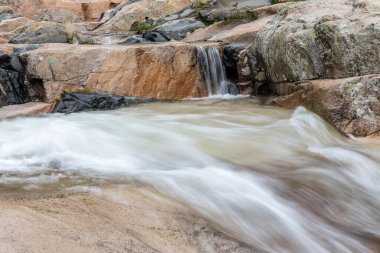 Water torrent of the Manzanares river in the Pedriza area of Madrid