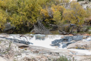 Water torrent of the Manzanares river in the Pedriza area of Madrid