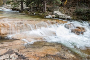 Water torrent of the Manzanares river in the Pedriza area of Madrid