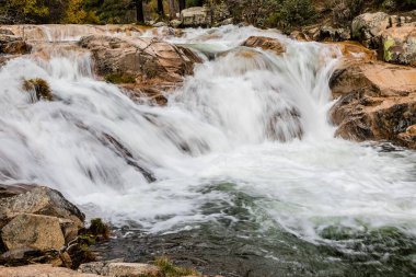 Water torrent of the Manzanares river in the Pedriza area of Madrid