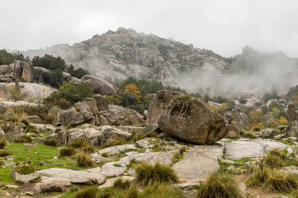 Höstlandskap Pedriza Madrid Del Sierra Guadarramas Nationalpark — Stockfoto