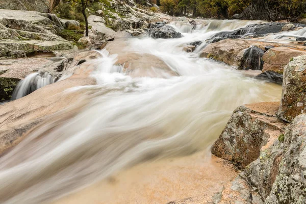 Vodní Tok Řeky Manzanares Oblasti Pedriza Madridu — Stock fotografie