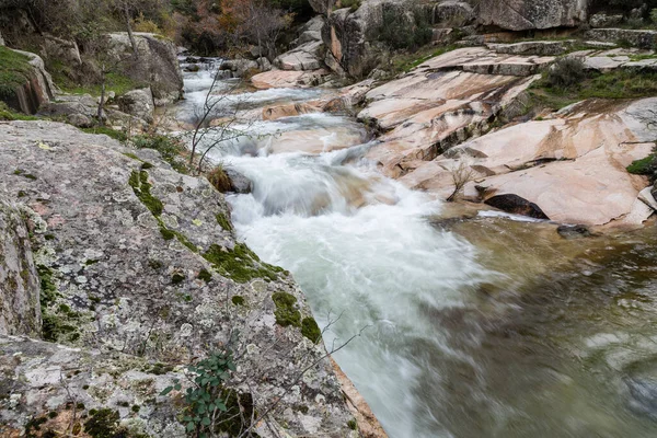 Water Torrent Manzanares River Pedriza Area Madrid — Photo