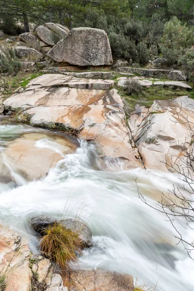 Water Torrent Manzanares River Pedriza Area Madrid — Stock Photo, Image