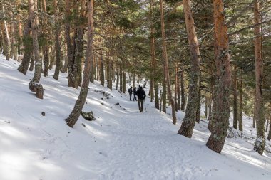 Madrid 'de yol karla kaplıyken Penalara lagünlerine tırmanıyor.