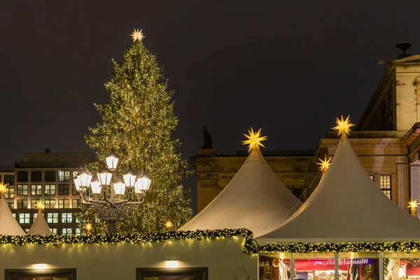 Кришталеві Лампи Різдвяному Ринку Гумбольдтський Форум Берлін Федеративна Республіка Німеччини — стокове фото