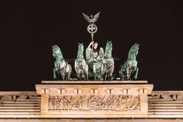 Известные Бранденбургские Ворота Берлине Германия — стоковое фото