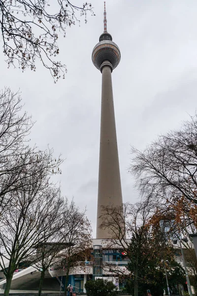 Вигляд Повітря Небо Берліна Відомою Телевізійною Вежею Александерплаці Німеччина — стокове фото