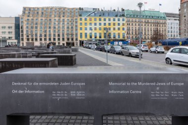 Görünüm Yahudi Soykırım anıtı, Berlin, Almanya