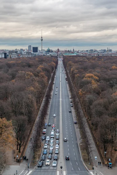 Veduta Aerea Berlino Skyline Panorama Con Grosser Tiergarten Parco Pubblico — Foto Stock