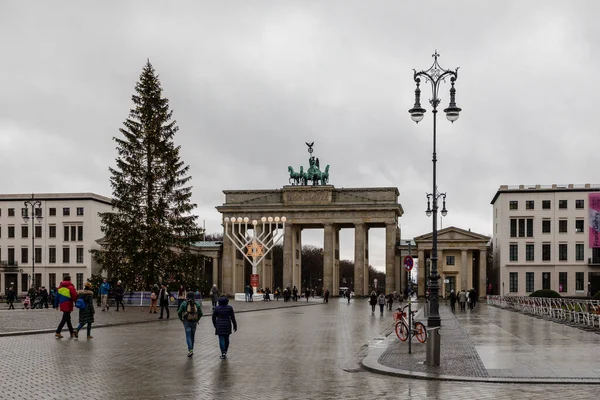 Famous Brandenburg Gate Berlin Inglés Alemania —  Fotos de Stock