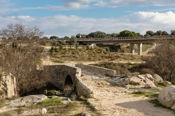 Γέφυρα Batan Στο Εθνικό Πάρκο Guadarrama Μαδρίτη Ισπανία — Φωτογραφία Αρχείου