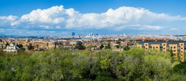 Carabanchel bölgesinden Madrid City, İspanya manzarası