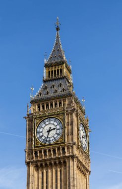 Büyük Ben saat kulesi Kışın güneşli bir sabah, Londra
