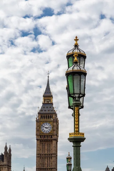 Big Ben Torre Dell Orologio Inverno Mattina Sole Londra — Foto Stock