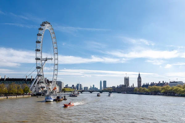 伦敦风眼是欧洲最高的摩天轮 高135米 是英国伦敦的乡村大厅 — 图库照片