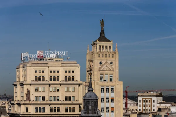 Madridból Kilátás Háztetőről — Stock Fotó