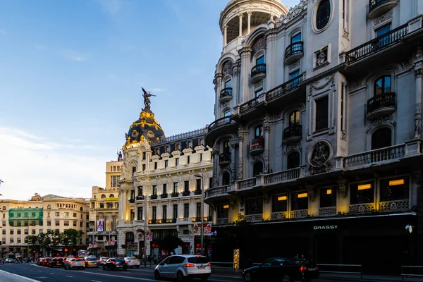 Veduta Aerea Panoramica Della Gran Principale Dello Shopping Madrid Capitale — Foto Stock