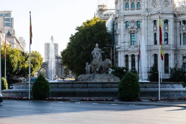 Palacio 通信和一同庆祝喷泉 马德里 西班牙 — 图库照片