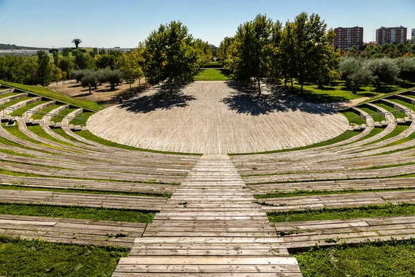 stock image Manzanares linear park in madrid