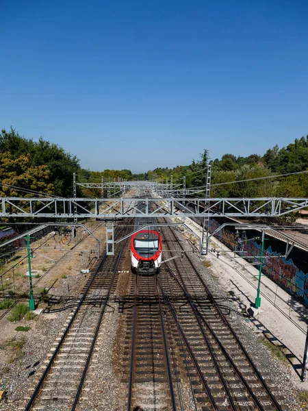 Vue Sur Les Trains Départ Station Principe Pio Depuis Téléphérique — Photo