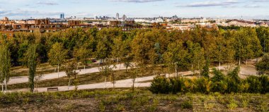 Madrid, İspanya Ufuk Çizgisi Latin bölgesinin parkının miradorundan