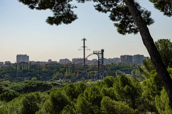 从别墅缆车上看到的马德里游乐园 — 图库照片