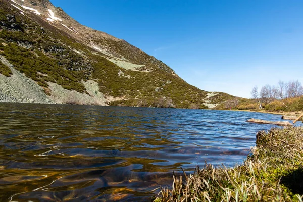 Laguna Pochodzenia Lodowcowego Porcie Leitariegos Asturii Hiszpania — Zdjęcie stockowe