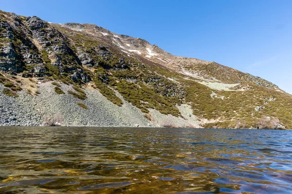 Lagoa Origem Glacial Porto Leitariegos Nas Astúrias Espanha — Fotografia de Stock