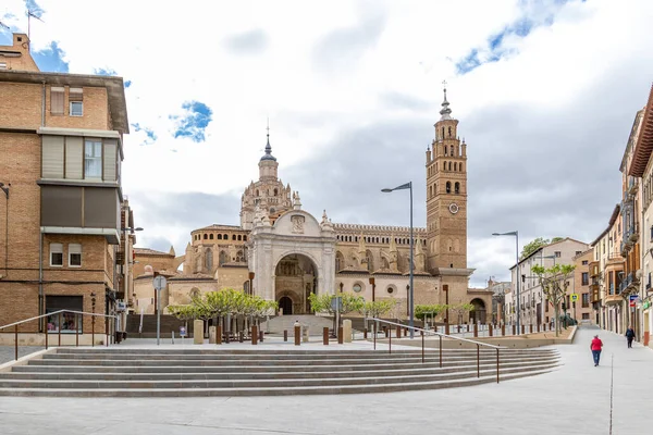Katedra Tarazona Zabytkowe Centrum Miasta Prowincji Saragossa Hiszpania — Zdjęcie stockowe