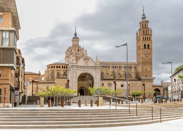 Katedra Tarazona Zabytkowe Centrum Miasta Prowincji Saragossa Hiszpania — Zdjęcie stockowe