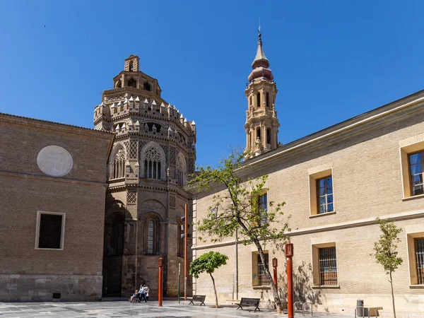 Zaragoza Spanien Mai 2023 Details Des Hauptturms Der Kathedrale Von — Stockfoto