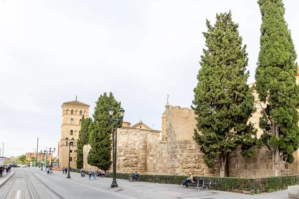 Saragossa Hiszpania Maja 2023 Szczegóły Budynków Historycznym Centrum Miasta Saragossa — Zdjęcie stockowe