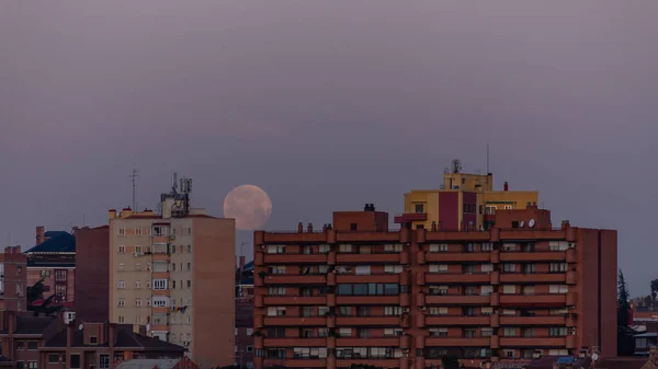 Moon Four Towers City Madrid Spain — Stock Fotó
