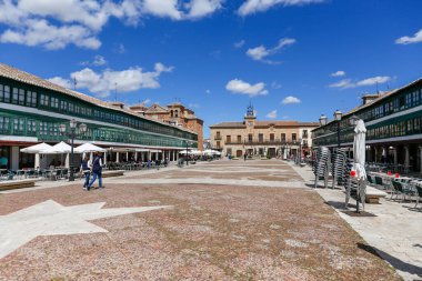 Main square of Almagro in the province of Ciudad Real clipart