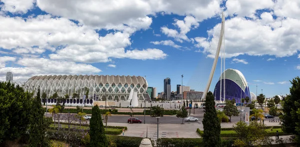 Vista Panorámica Los Edificios Ciudad Las Artes Las Ciencias Valencia — Foto de Stock