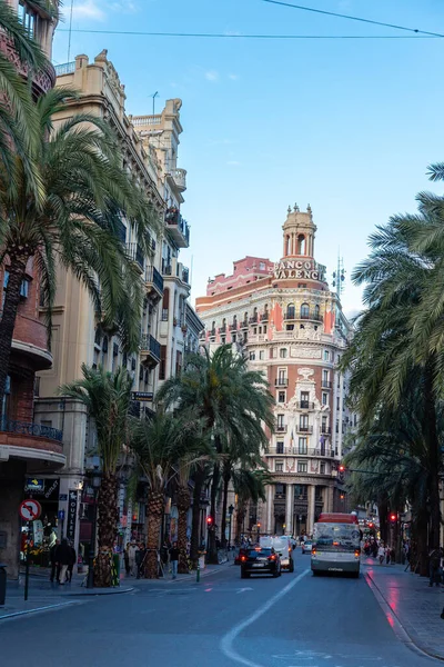 Vistas Los Diferentes Edificios Calles Ciudad Valencia España — Foto de Stock