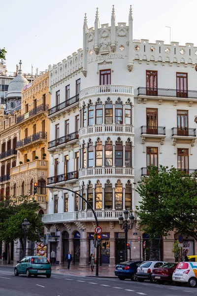 Pohled Různé Budovy Ulice Města Valencie Španělsko — Stock fotografie