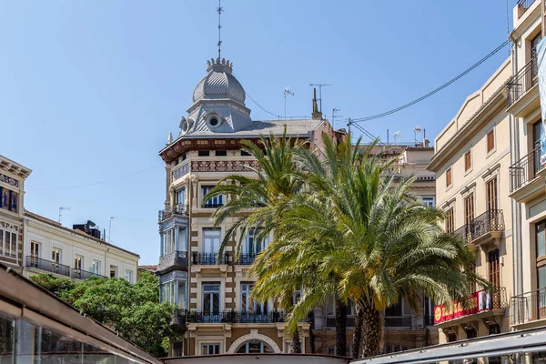 Pohled Různé Budovy Ulice Města Valencie Španělsko — Stock fotografie