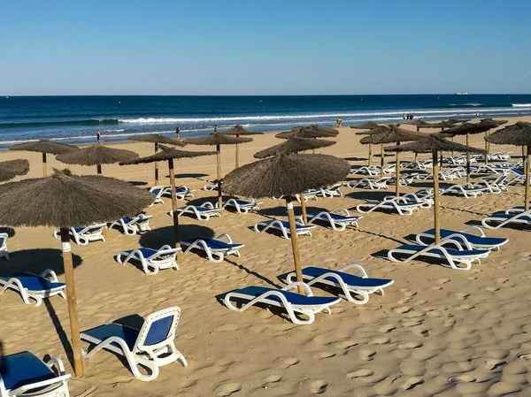 Hammocks Beach Barrosa Cadiz Spain — Stok fotoğraf