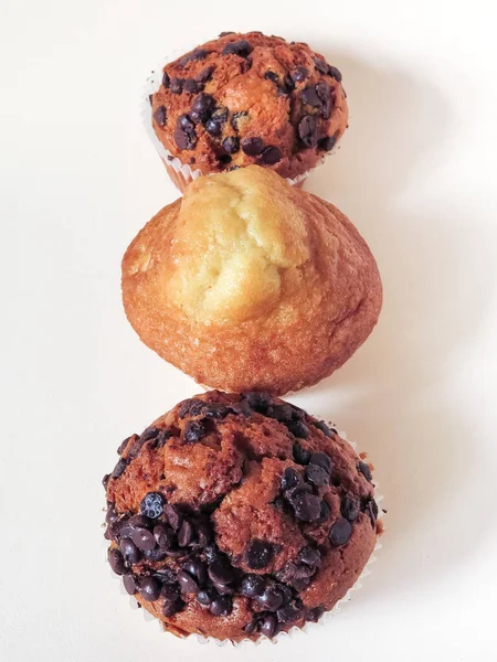 Muffins Faits Maison Remplis Différentes Saveurs — Photo